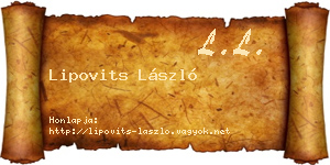 Lipovits László névjegykártya