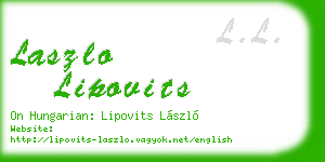 laszlo lipovits business card