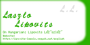 laszlo lipovits business card